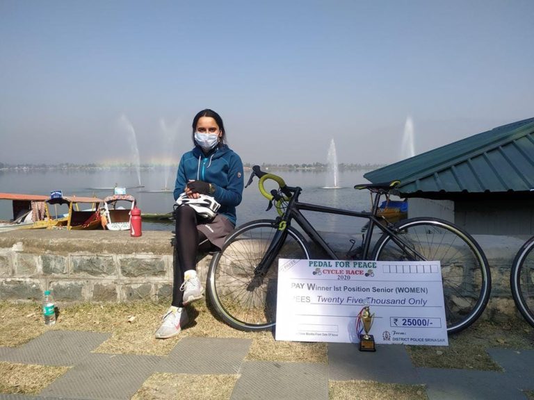 DPS Student Rubab Ali Punjabi bags 1st position in Pedal for Peace