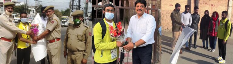 Downtown youth travels on foot from Srinagar to Delhi in record 7 days