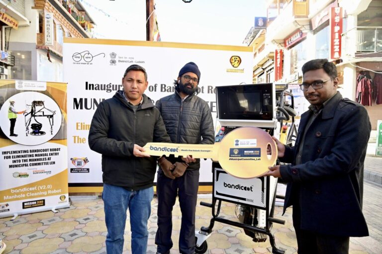 BANDICOOT ROBOTS TO BE USED IN LEH TO CLEAN MANHOLES