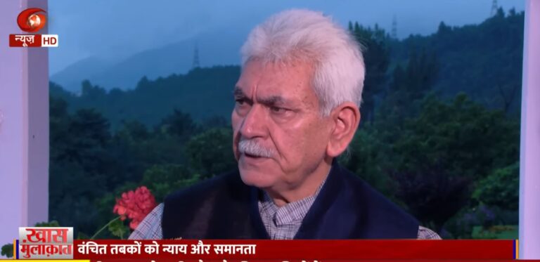 Citizens in Kashmir now living life in a free environment: LG Manoj Sinha